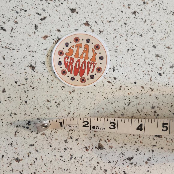 10/$10 NEW Stay Groovy Retro Hippie Boho Floral Sticker - Picture 2 of 2